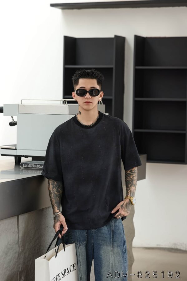 ADM New Washed Burnout Two Tone T-shirt 825192 - 200gsm Premium Cotton | Streetwear Wholesale (4 Colors) - Image 8