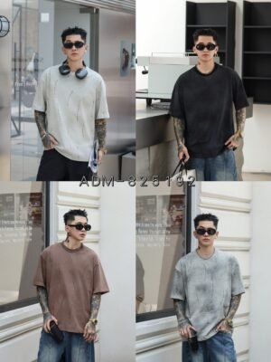 ADM New Washed Burnout Two Tone T-shirt 825192 - 200gsm Premium Cotton | Streetwear Wholesale (4 Colors)