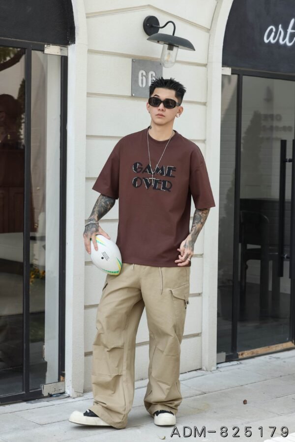 ADM New Embroidered Patch Cotton T-shirt 825179 - 200gsm Premium Streetwear | Wholesale (3 Colors) - Image 4