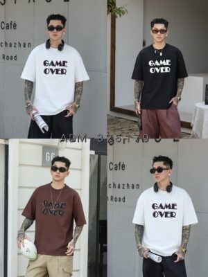 ADM New Embroidered Patch Cotton T-shirt 825179 - 200gsm Premium Streetwear | Wholesale (3 Colors)