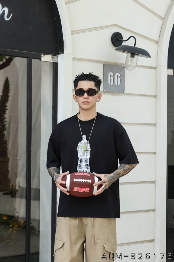 ADM New Color Block Cotton T-shirt 825176 - 200gsm Premium Streetwear | Wholesale (3 Colors) - Image 6