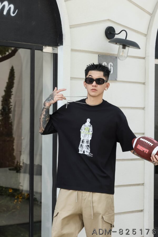 ADM New Color Block Cotton T-shirt 825176 - 200gsm Premium Streetwear | Wholesale (3 Colors) - Image 5