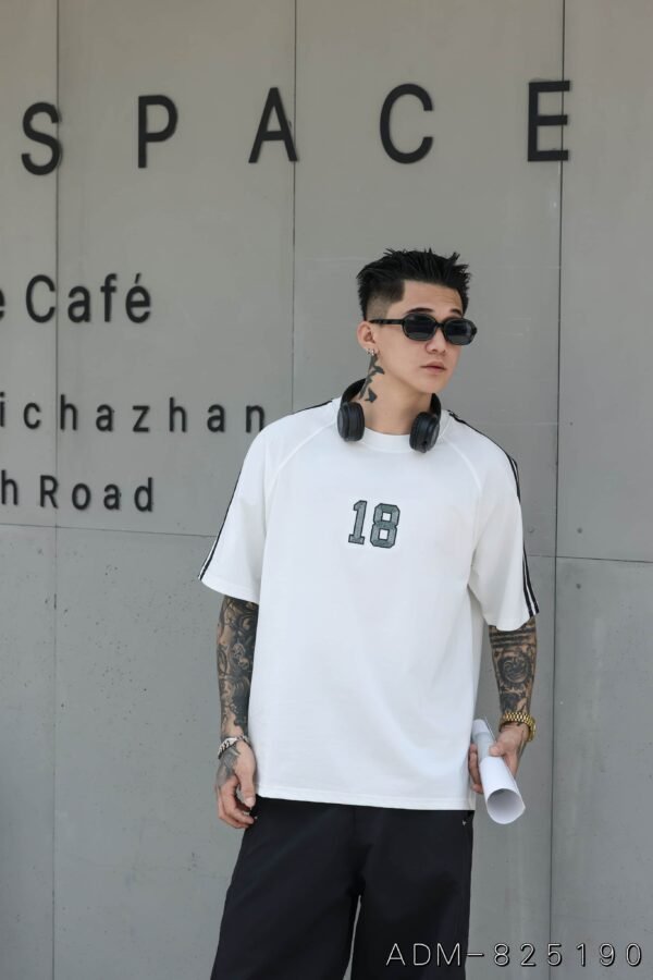 ADM New Embroidered Stretch Cotton T-shirt 825190 - 200gsm Premium Streetwear | Wholesale (3 Colors) - Image 8