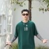 ADM New Embroidered Stretch Cotton T-shirt 825190 - 200gsm Premium Streetwear | Wholesale (3 Colors) - ​​Green​​