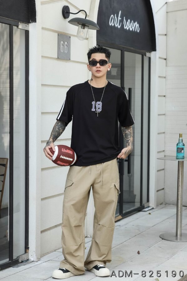 ADM New Embroidered Stretch Cotton T-shirt 825190 - 200gsm Premium Streetwear | Wholesale (3 Colors) - Image 4