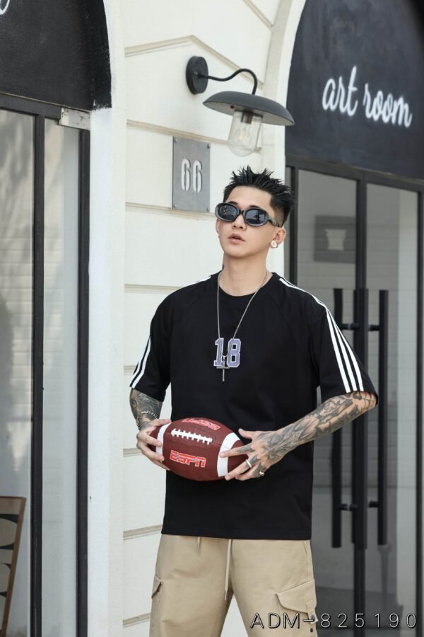 ADM New Embroidered Stretch Cotton T-shirt 825190 - 200gsm Premium Streetwear | Wholesale (3 Colors) - Image 2