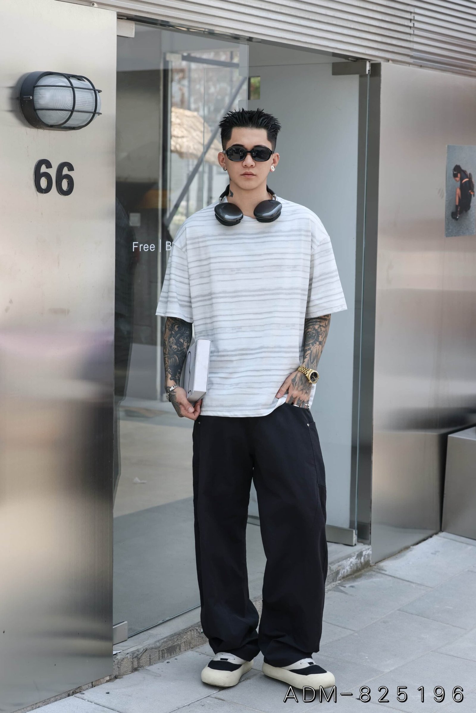 ADM New Custom Stripe Cotton T-shirt 825196 - 200gsm Premium Streetwear | Wholesale (4 Colors) - Image 14