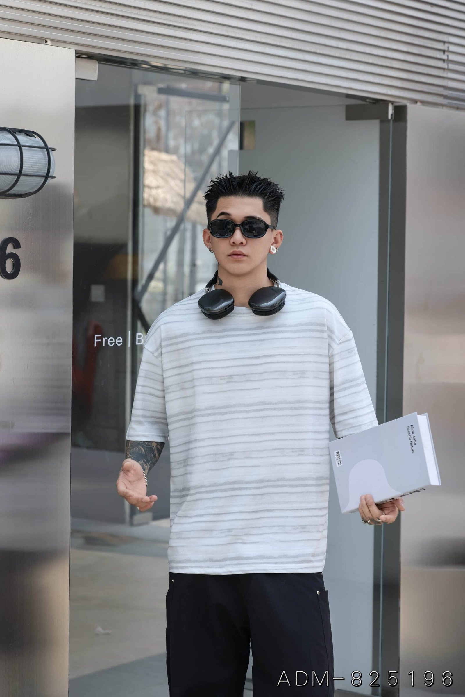 ADM New Custom Stripe Cotton T-shirt 825196 - 200gsm Premium Streetwear | Wholesale (4 Colors) - Image 13