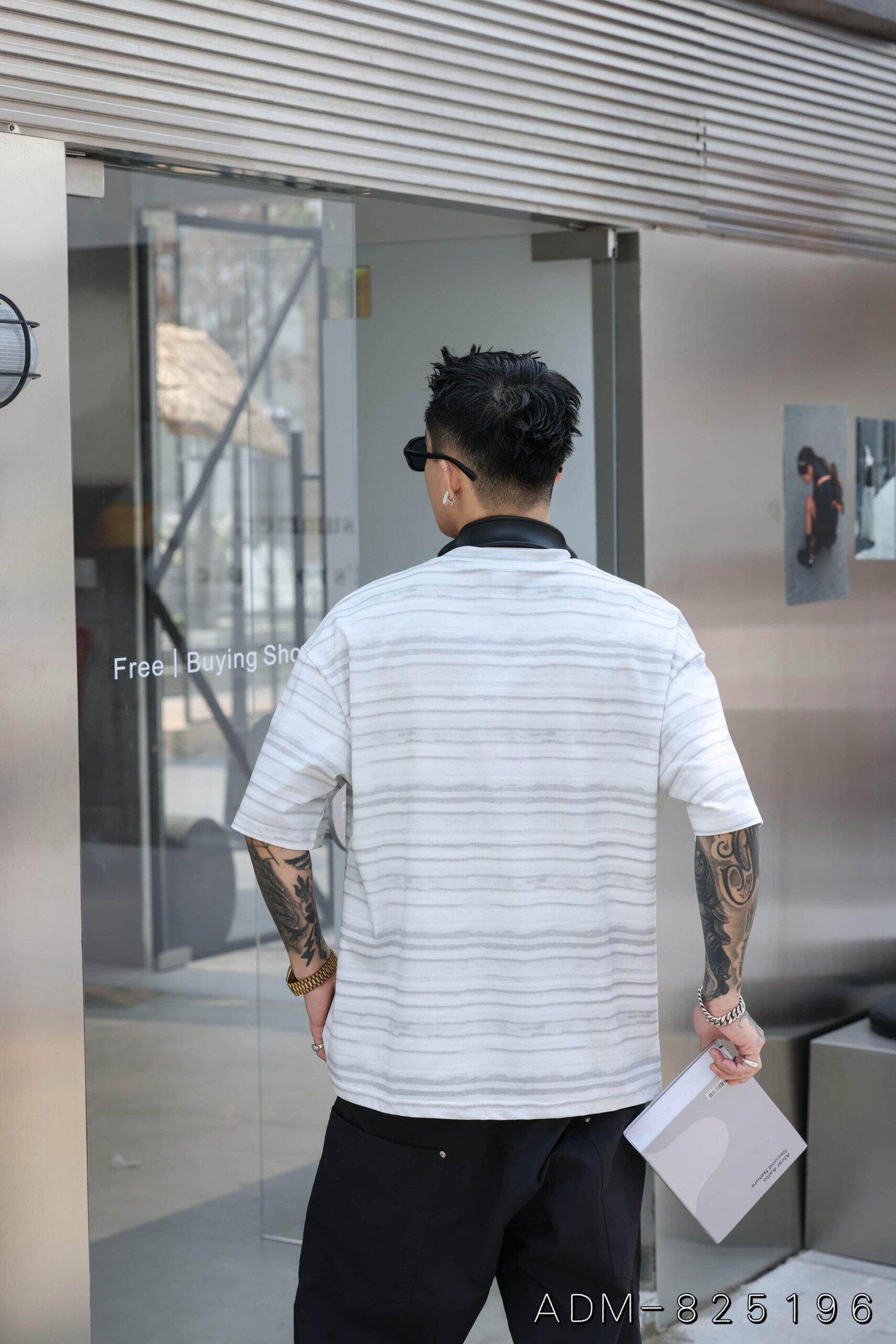 ADM New Custom Stripe Cotton T-shirt 825196 - 200gsm Premium Streetwear | Wholesale (4 Colors) - Image 11