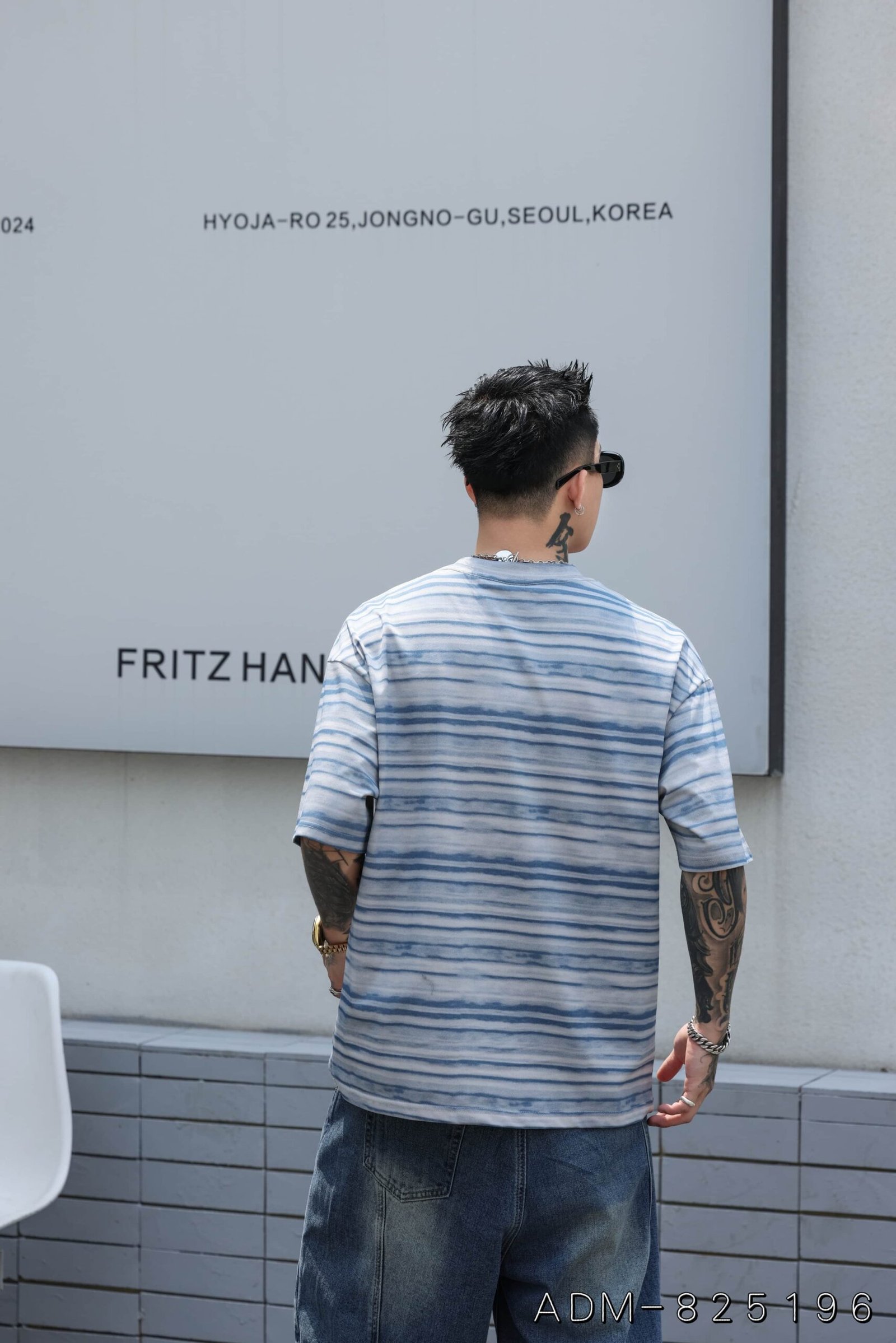 ADM New Custom Stripe Cotton T-shirt 825196 - 200gsm Premium Streetwear | Wholesale (4 Colors) - Image 3