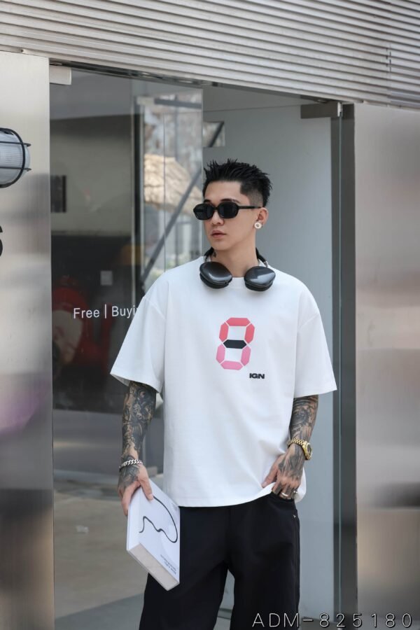 ADM New Suede Foam Print T-shirt 825180 - 200gsm Premium Cotton | Streetwear Wholesale (3 Colors) - Image 9