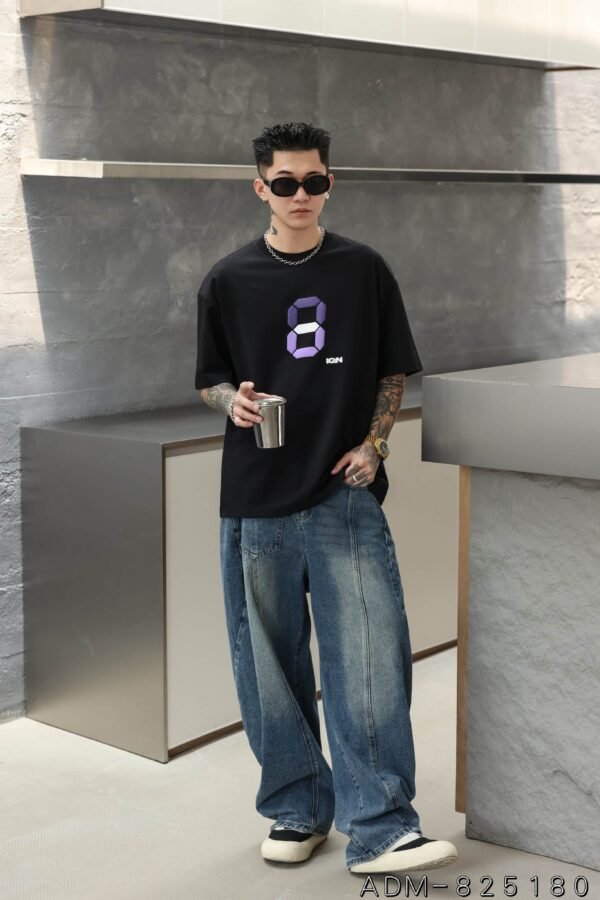 ADM New Suede Foam Print T-shirt 825180 - 200gsm Premium Cotton | Streetwear Wholesale (3 Colors) - Image 8