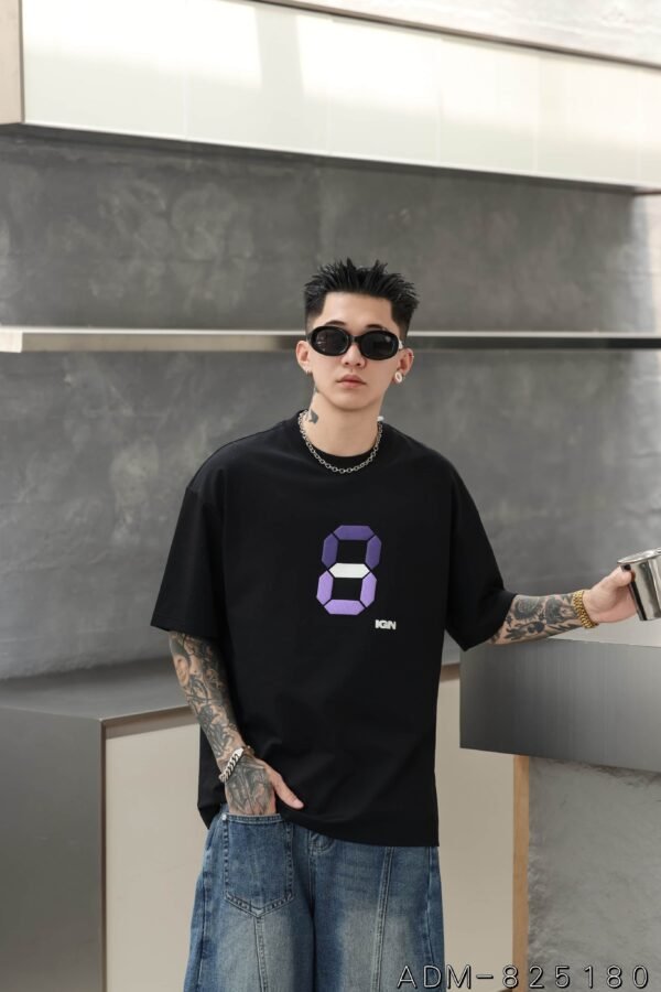 ADM New Suede Foam Print T-shirt 825180 - 200gsm Premium Cotton | Streetwear Wholesale (3 Colors) - Image 7