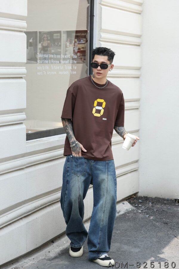 ADM New Suede Foam Print T-shirt 825180 - 200gsm Premium Cotton | Streetwear Wholesale (3 Colors) - Image 5