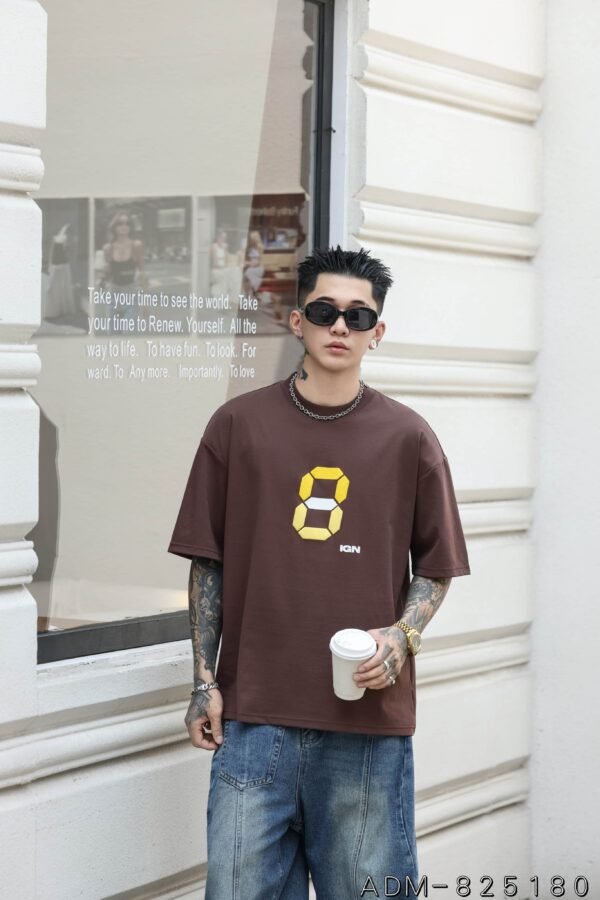 ADM New Suede Foam Print T-shirt 825180 - 200gsm Premium Cotton | Streetwear Wholesale (3 Colors) - Image 2