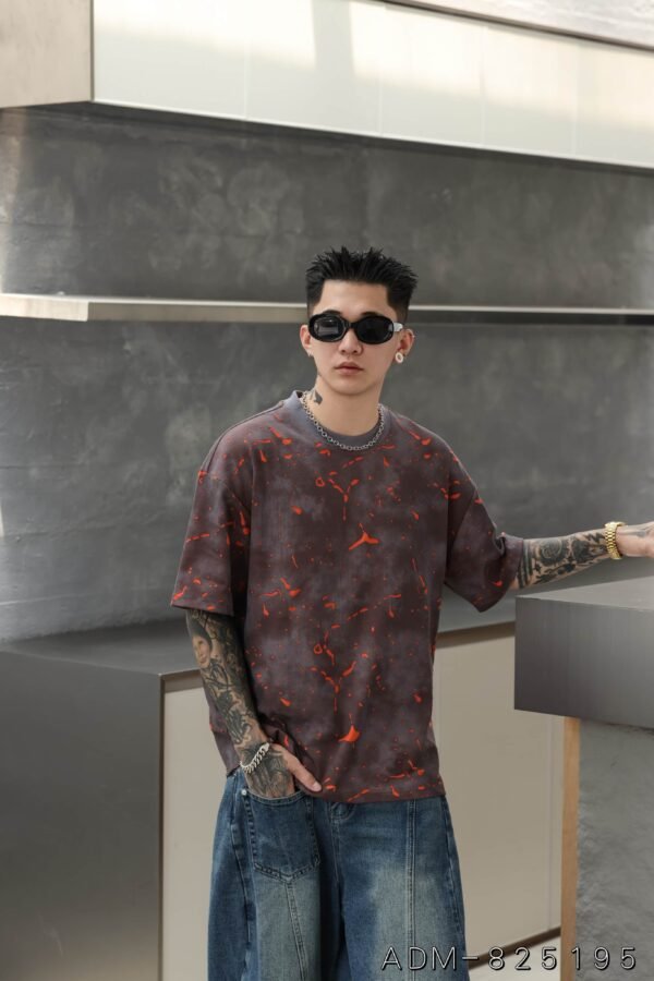 ADM New Two Tone Burnout Washed T-shirt 825195 - 200gsm Premium Cotton | Streetwear Wholesale (4 Colors) - Image 10