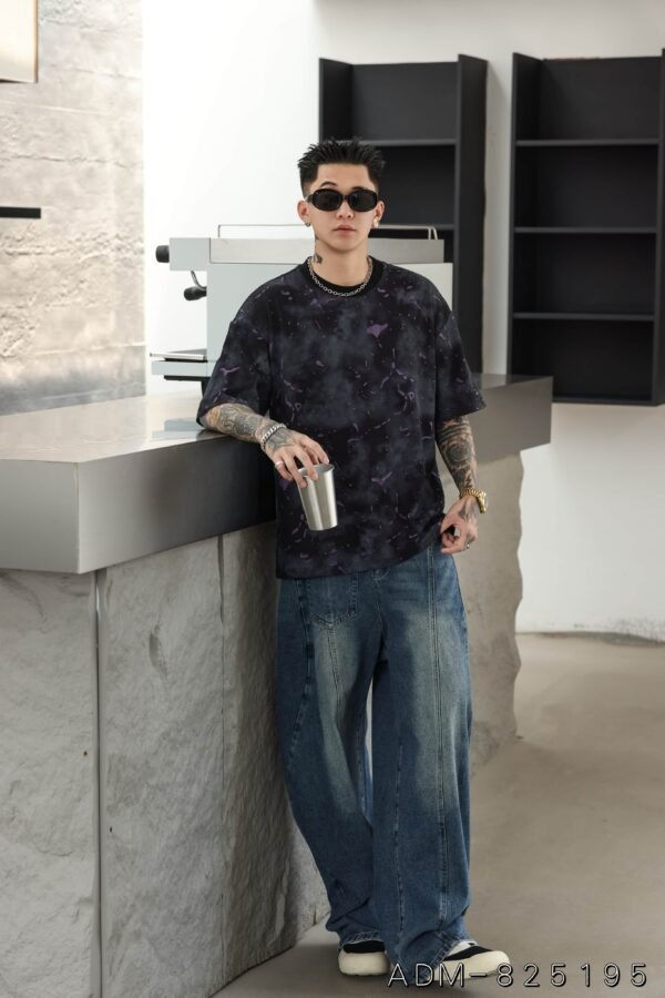 ADM New Two Tone Burnout Washed T-shirt 825195 - 200gsm Premium Cotton | Streetwear Wholesale (4 Colors) - Image 7