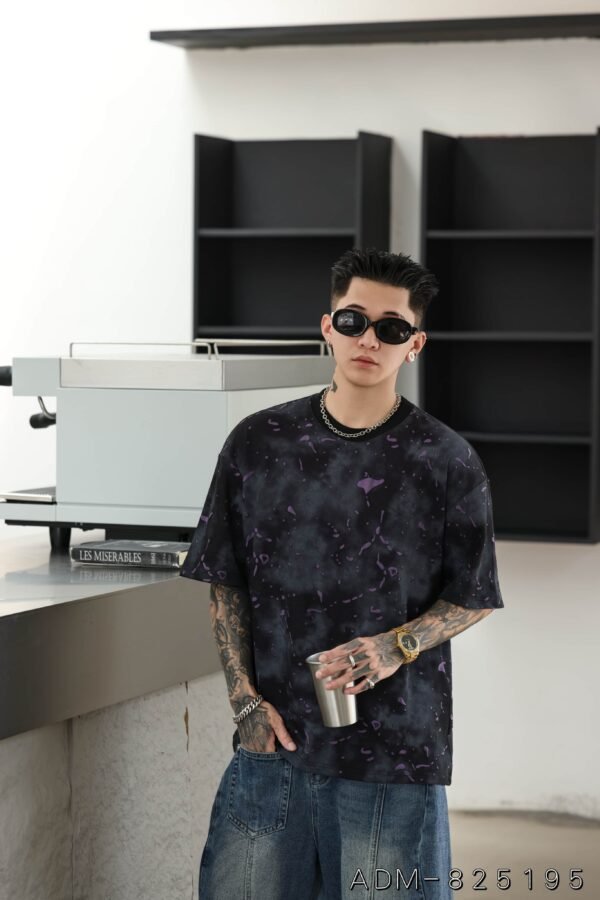 ADM New Two Tone Burnout Washed T-shirt 825195 - 200gsm Premium Cotton | Streetwear Wholesale (4 Colors) - Image 6