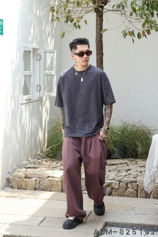 ADM new Two Tone Burnout Cotton T-shirt 825197 - 200gsm Premium Streetwear | Wholesale (4 Colors) - Image 9