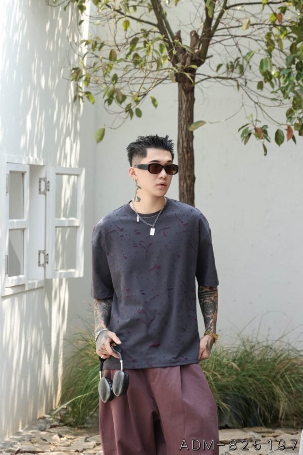 ADM new Two Tone Burnout Cotton T-shirt 825197 - 200gsm Premium Streetwear | Wholesale (4 Colors) - Image 8