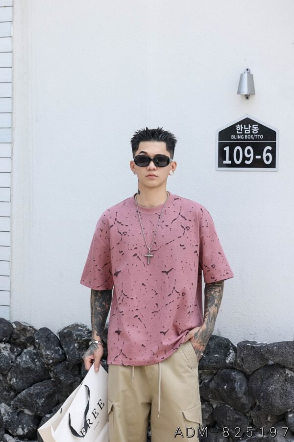 ADM new Two Tone Burnout Cotton T-shirt 825197 - 200gsm Premium Streetwear | Wholesale (4 Colors) - Image 2