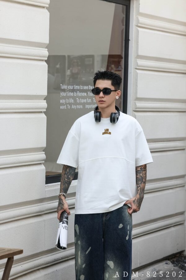 ADM New Velvet Foam Print Cotton T-shirt 825202 - 200gsm Premium Streetwear | Wholesale (3 Colors) - Image 9