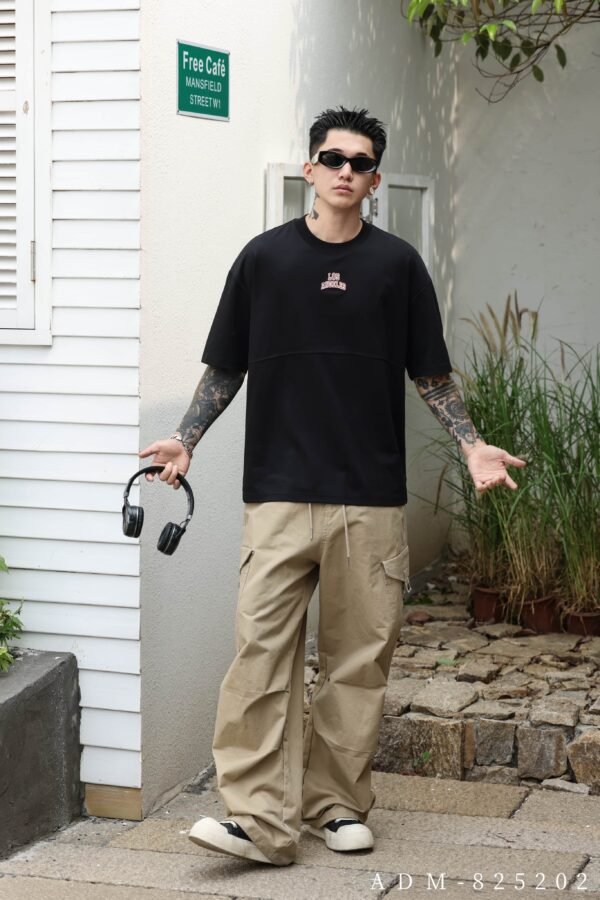 ADM New Velvet Foam Print Cotton T-shirt 825202 - 200gsm Premium Streetwear | Wholesale (3 Colors) - Image 6