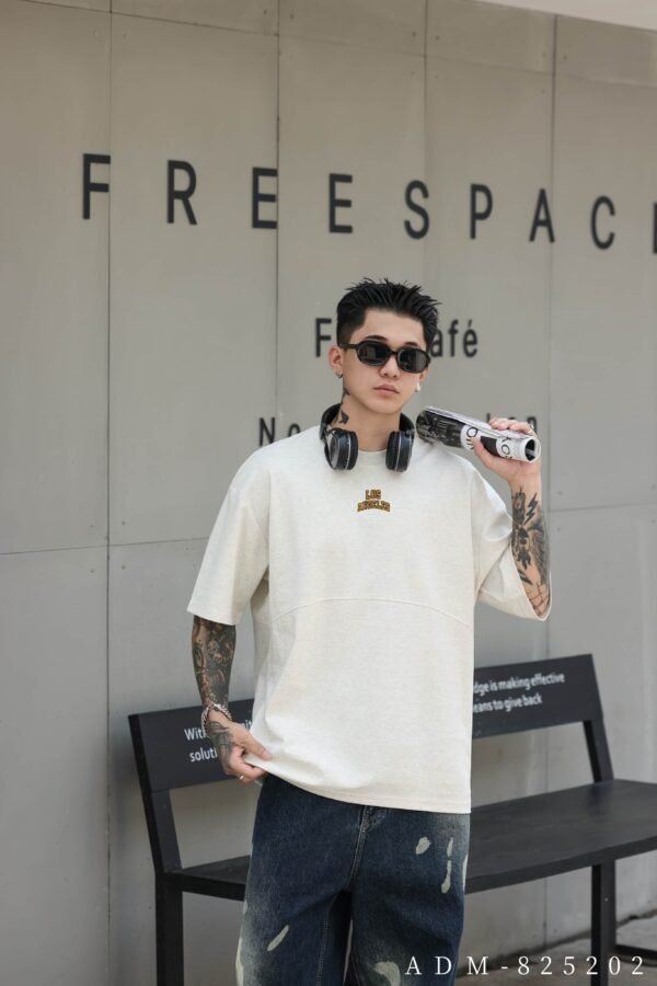 ADM New Velvet Foam Print Cotton T-shirt 825202 - 200gsm Premium Streetwear | Wholesale (3 Colors) - Image 2