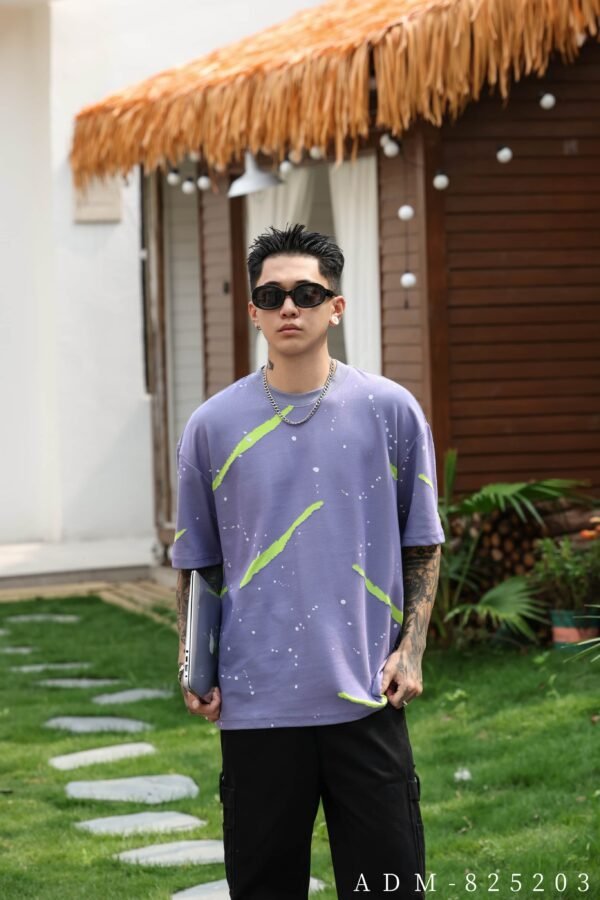 ADM New Two-Tone Burnout Splatter T-shirt 825203 - 200gsm Premium Streetwear | Wholesale (4 Colors) - Image 12