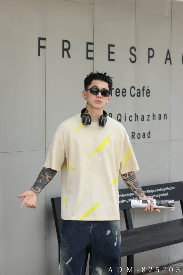ADM New Two-Tone Burnout Splatter T-shirt 825203 - 200gsm Premium Streetwear | Wholesale (4 Colors) - Image 8