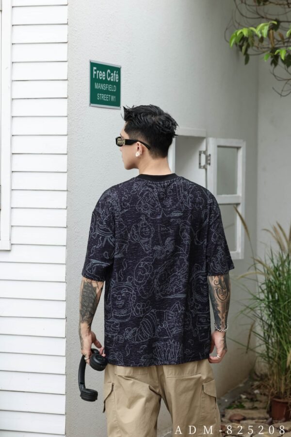 ADM New Terry Two-Tone Burnout All-Over Print T-shirt 825208 - 200gsm Premium Cotton | Streetwear Wholesale (3 Colors) - Image 9