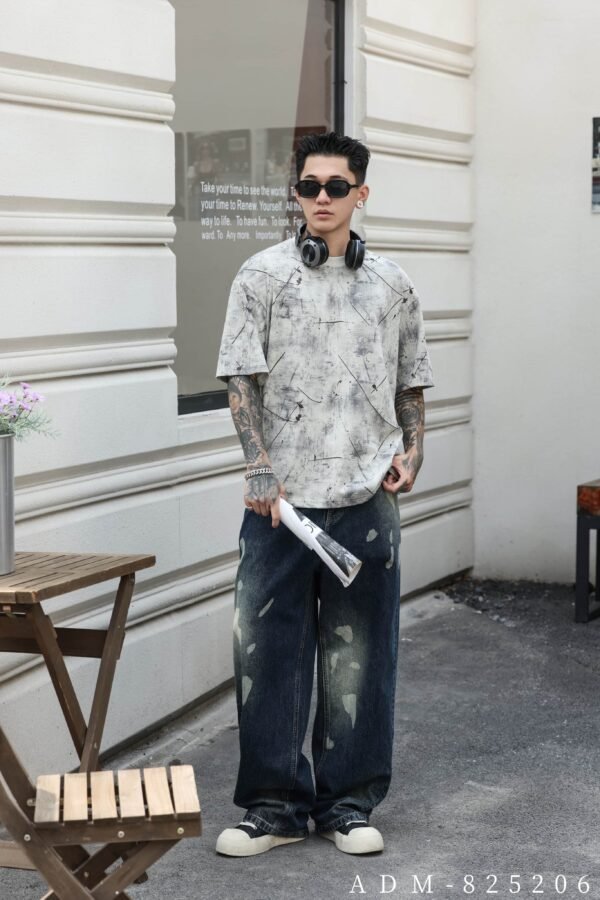 ADM New Two-Tone Burnout Washed T-shirt 825206 - 200gsm Premium Cotton | Streetwear Wholesale (4 Colors) - Image 11