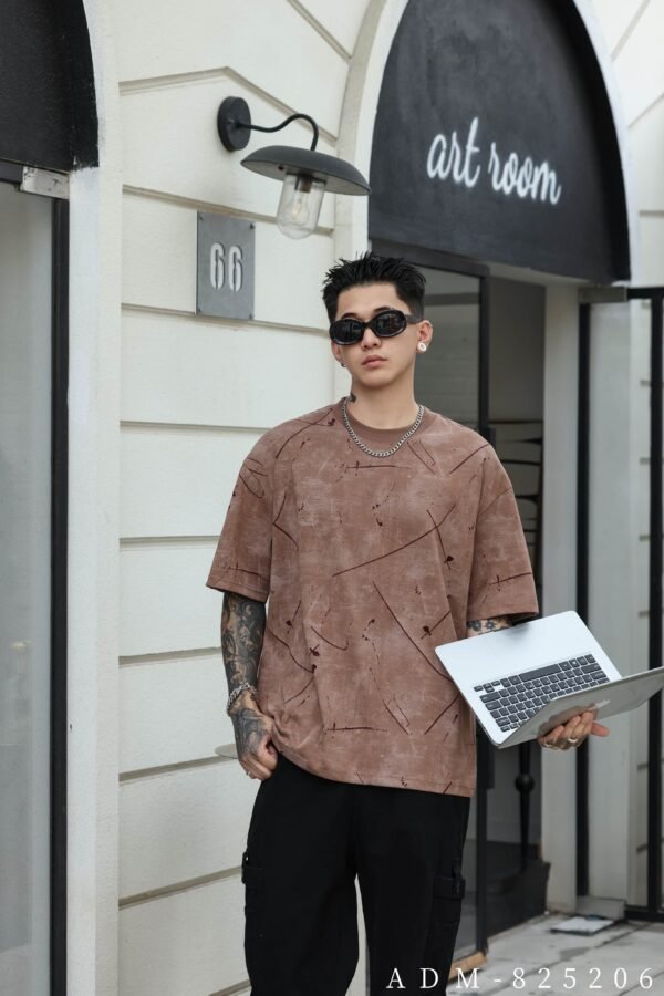 ADM New Two-Tone Burnout Washed T-shirt 825206 - 200gsm Premium Cotton | Streetwear Wholesale (4 Colors) - Image 7