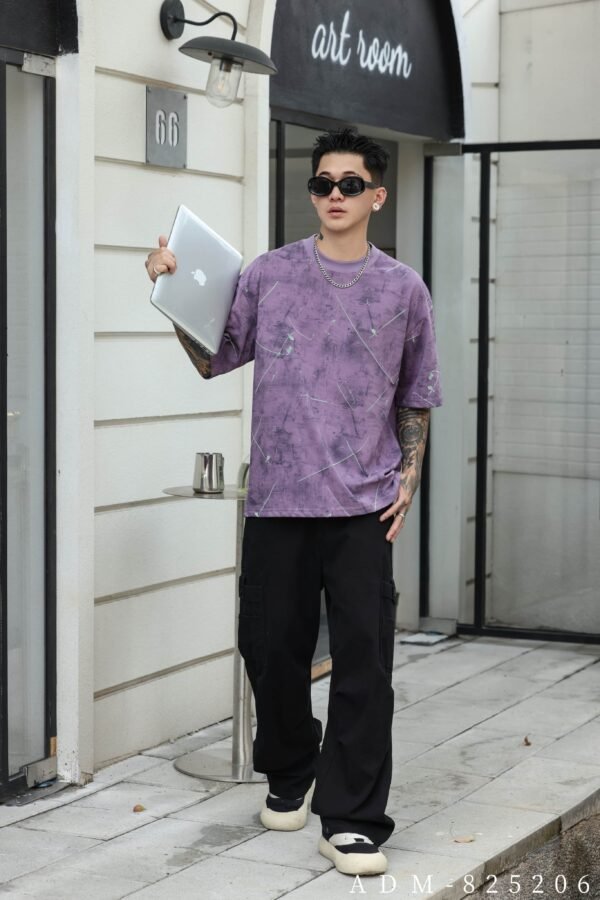 ADM New Two-Tone Burnout Washed T-shirt 825206 - 200gsm Premium Cotton | Streetwear Wholesale (4 Colors) - Image 4