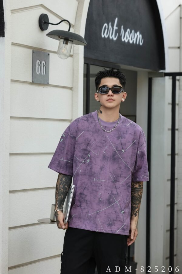 ADM New Two-Tone Burnout Washed T-shirt 825206 - 200gsm Premium Cotton | Streetwear Wholesale (4 Colors) - Image 3