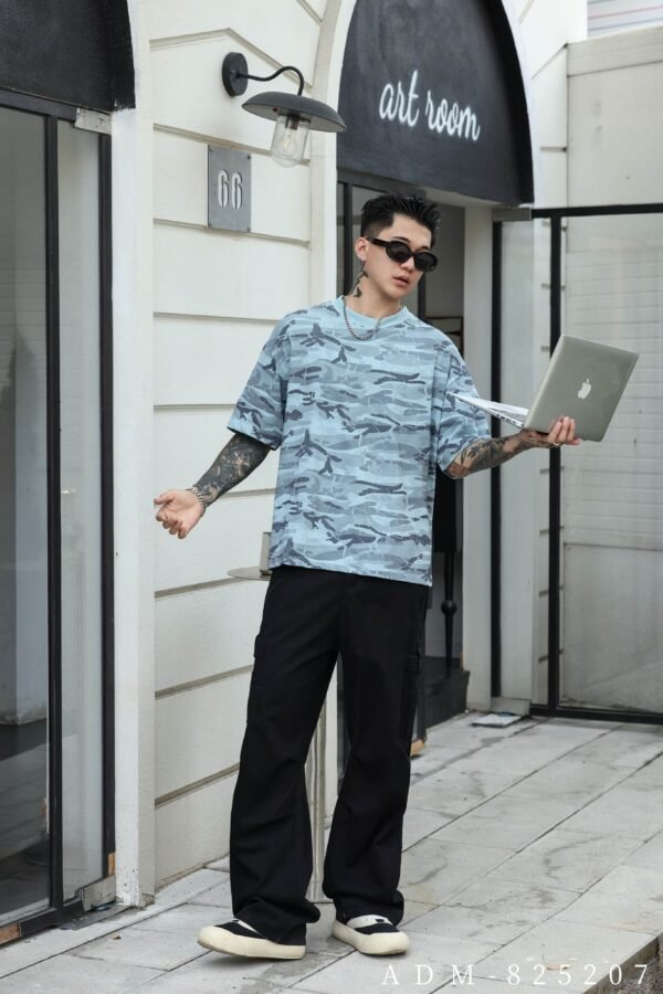 ADM New Ultra-Soft Camo Cotton T-shirt 825207 - 200gsm Premium Streetwear | Wholesale (3 Colors) - Image 3