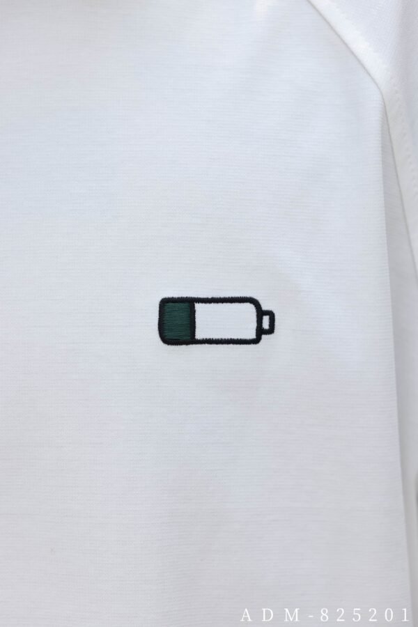 ADM New Contrast Stripe Embroidered Logo T-shirt 825201 - 200gsm Premium Cotton | Streetwear Wholesale (2 Colors) - Image 4