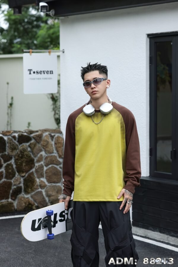 ​​ADM new Colorblock Spray Sweatshirt 88213 - 280gsm Premium Cotton | Bulk Wholesale (4 Colors)​​ - Image 6