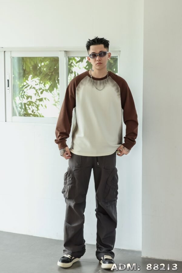 ​​ADM new Colorblock Spray Sweatshirt 88213 - 280gsm Premium Cotton | Bulk Wholesale (4 Colors)​​ - Image 4