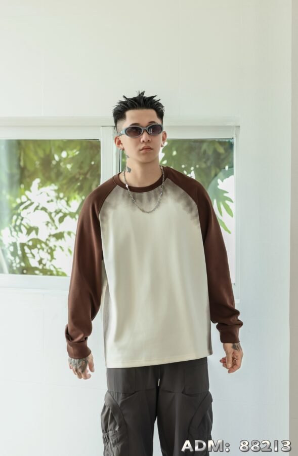 ​​ADM new Colorblock Spray Sweatshirt 88213 - 280gsm Premium Cotton | Bulk Wholesale (4 Colors)​​ - Image 3