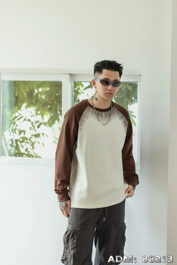 ​​ADM new Colorblock Spray Sweatshirt 88213 - 280gsm Premium Cotton | Bulk Wholesale (4 Colors)​​ - Image 2