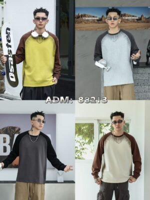 ​​ADM new Colorblock Spray Sweatshirt 88213 - 280gsm Premium Cotton | Bulk Wholesale (4 Colors)​​