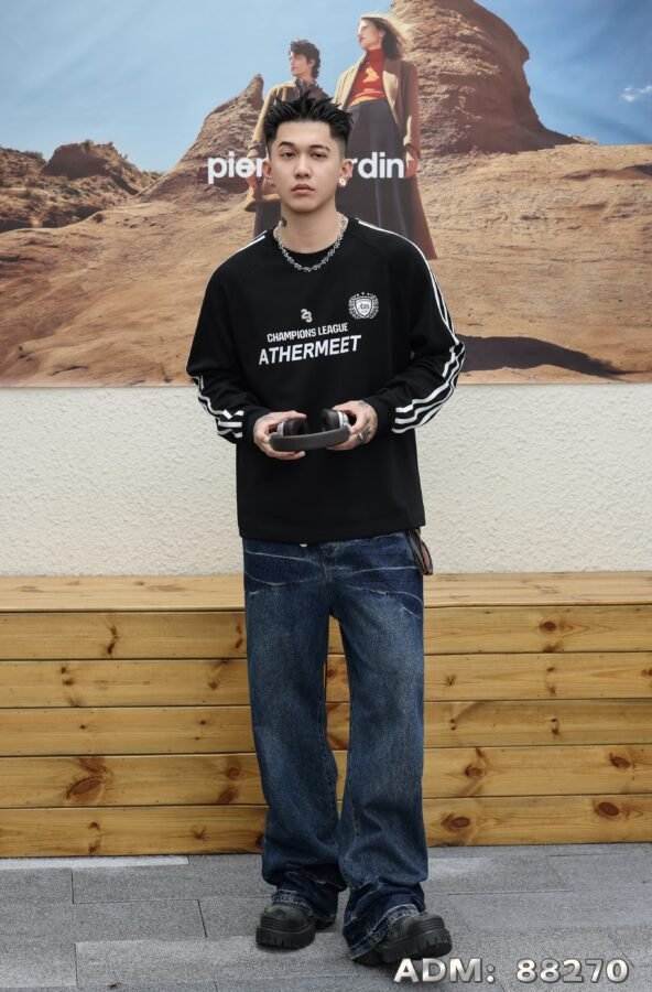 ​​ADM New Retro Stripe Raglan Sweatshirt 88270 - 280gsm Premium Cotton | Bulk Wholesale (4 Colors)​​ - Image 14