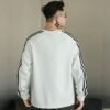 ​​ADM New Retro Stripe Raglan Sweatshirt 88270 - 280gsm Premium Cotton | Bulk Wholesale (4 Colors)​​ - White
