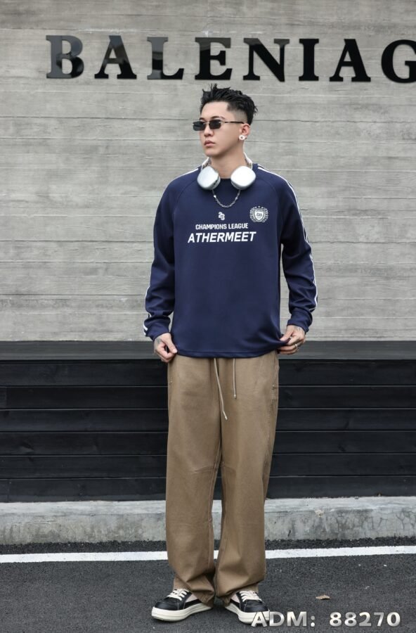 ​​ADM New Retro Stripe Raglan Sweatshirt 88270 - 280gsm Premium Cotton | Bulk Wholesale (4 Colors)​​ - Image 7