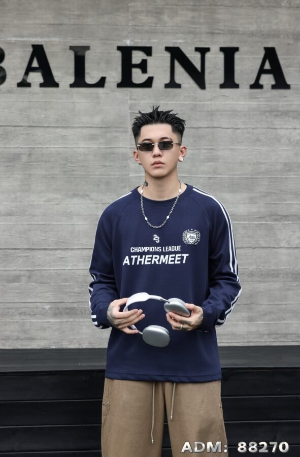 ​​ADM New Retro Stripe Raglan Sweatshirt 88270 - 280gsm Premium Cotton | Bulk Wholesale (4 Colors)​​ - Image 6
