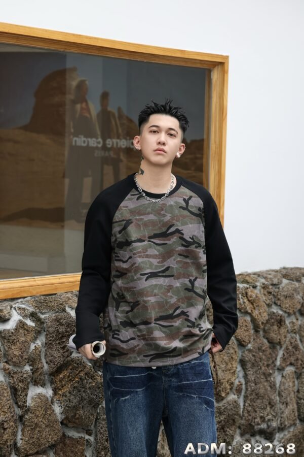 ​​ADM New Vintage Camo Raglan Sweatshirt 88268 - 280gsm Premium Cotton | Bulk Wholesale (2 Colors)​​ - Image 5