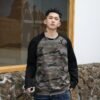 ​​ADM New Vintage Camo Raglan Sweatshirt 88268 - 280gsm Premium Cotton | Bulk Wholesale (2 Colors)​​ - Gray