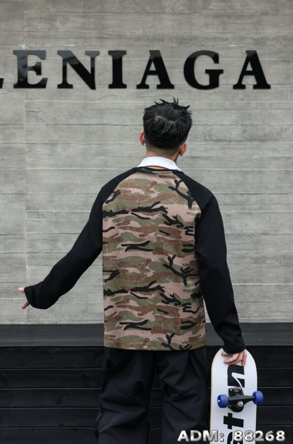 ​​ADM New Vintage Camo Raglan Sweatshirt 88268 - 280gsm Premium Cotton | Bulk Wholesale (2 Colors)​​ - Image 3