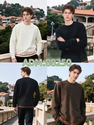 Hand-Painted Designer Sweatshirt | Artistic Crewneck 88250# | Exclusive Wholesale Streetwear